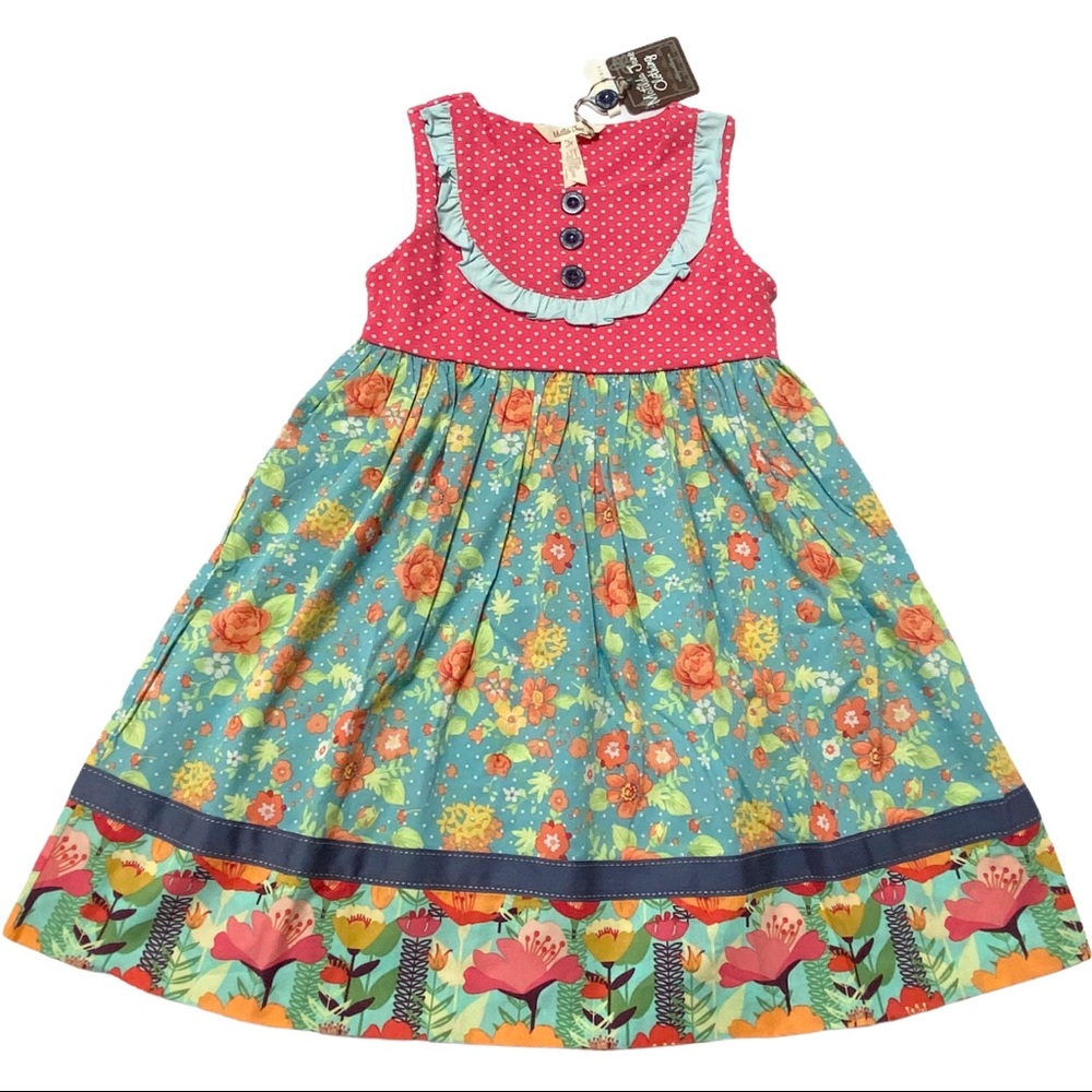 Matilda Jane Green Garden Dress 8 NWT